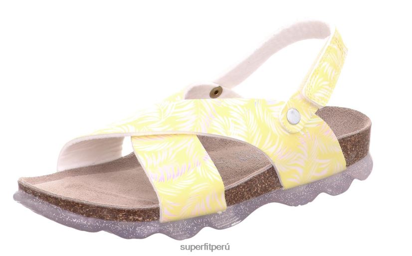 educación física Superfit niños pequeños jellies - sandalia con cierre de velcro amarillo/plata V06L24604 sandalias