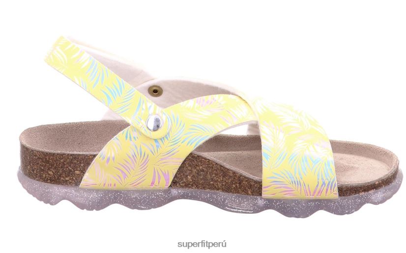 educación física Superfit niños pequeños jellies - sandalia con cierre de velcro amarillo/plata V06L24604 sandalias