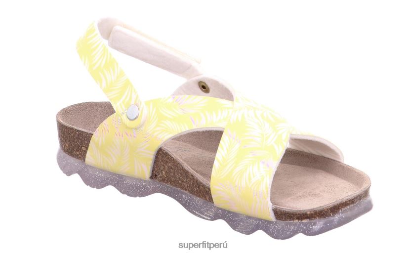 educación física Superfit niños pequeños jellies - sandalia con cierre de velcro amarillo/plata V06L24604 sandalias
