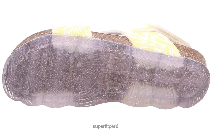 educación física Superfit niños pequeños jellies - sandalia con cierre de velcro amarillo/plata V06L24604 sandalias