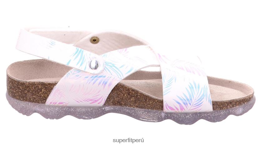 educación física Superfit niños pequeños jellies - sandalia con cierre de velcro plata blanca V06L24603 sandalias