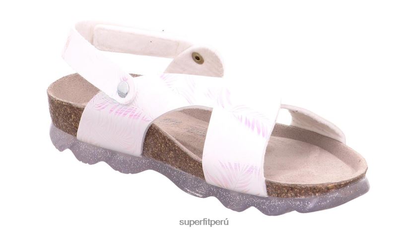 educación física Superfit niños pequeños jellies - sandalia con cierre de velcro plata blanca V06L24603 sandalias