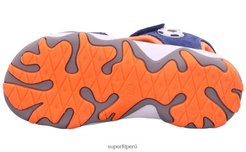 educación física Superfit niños pequeños mike 3.0 - sandalia con cierre de velcro azul/naranja V06L24661 sandalias