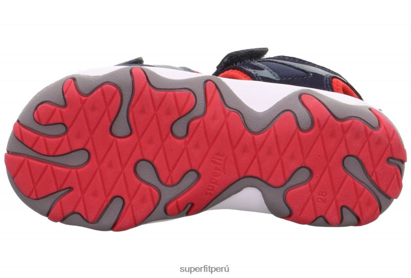 educación física Superfit niños pequeños mike 3.0 - sandalia con cierre de velcro azul rojo V06L24633 sandalias