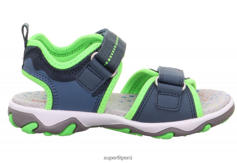 educación física Superfit niños pequeños mike 3.0 - sandalia con cierre de velcro azul/verde claro V06L24644 sandalias