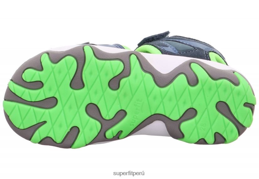 educación física Superfit niños pequeños mike 3.0 - sandalia con cierre de velcro azul/verde claro V06L24644 sandalias