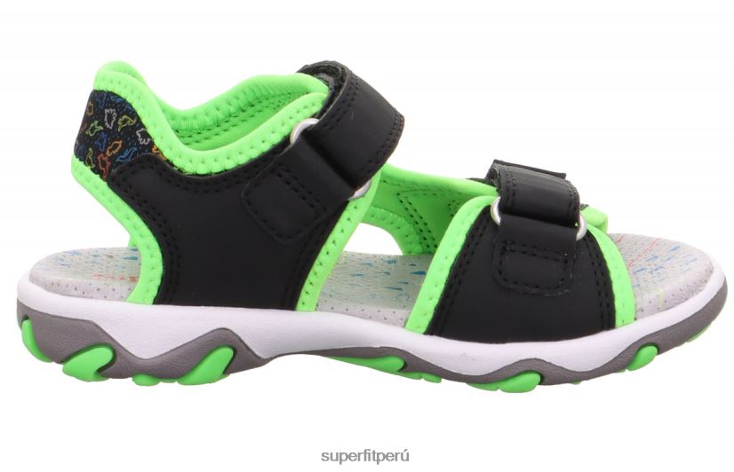 educación física Superfit niños pequeños mike 3.0 - sandalia con cierre de velcro negro/verde claro V06L24674 sandalias