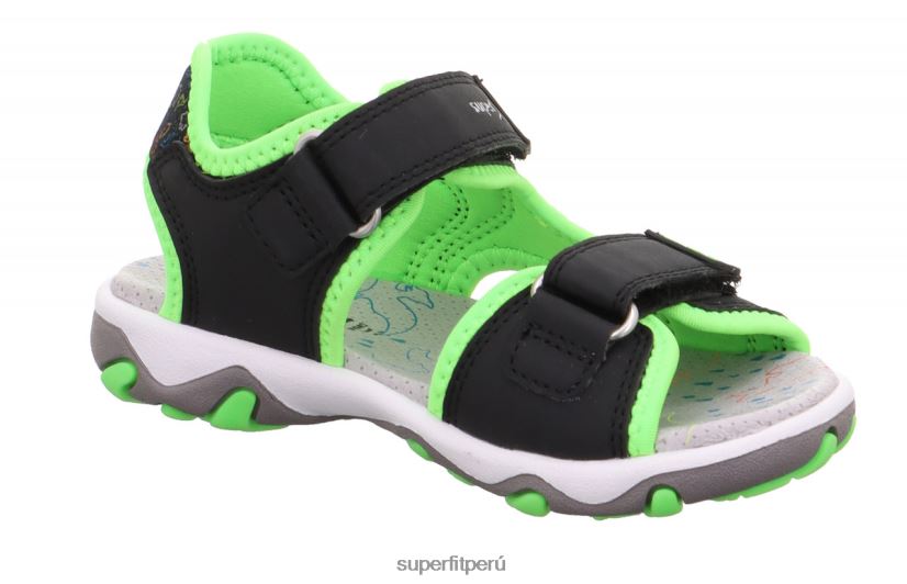 educación física Superfit niños pequeños mike 3.0 - sandalia con cierre de velcro negro/verde claro V06L24674 sandalias