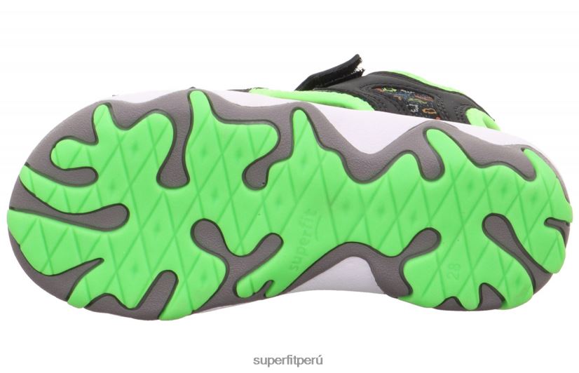 educación física Superfit niños pequeños mike 3.0 - sandalia con cierre de velcro negro/verde claro V06L24674 sandalias