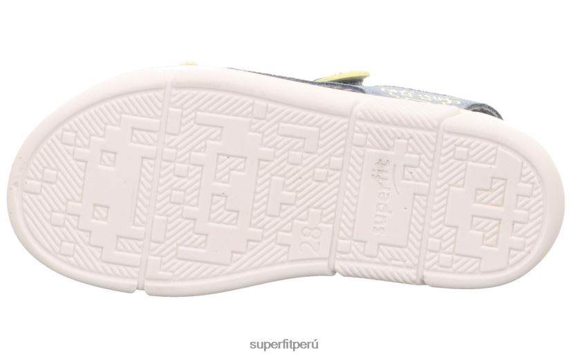 educación física Superfit niños pequeños pixie - sandalia con cierre de velcro azul amarillo V06L24650 sandalias