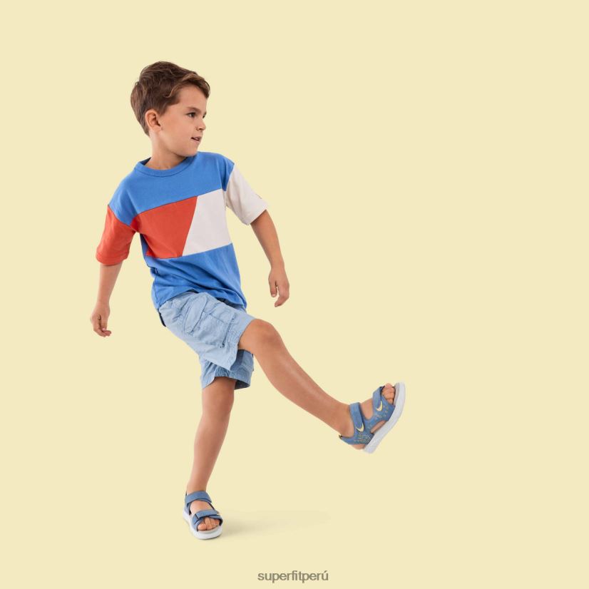 educación física Superfit niños pequeños pixie - sandalia con cierre de velcro azul amarillo V06L24650 sandalias