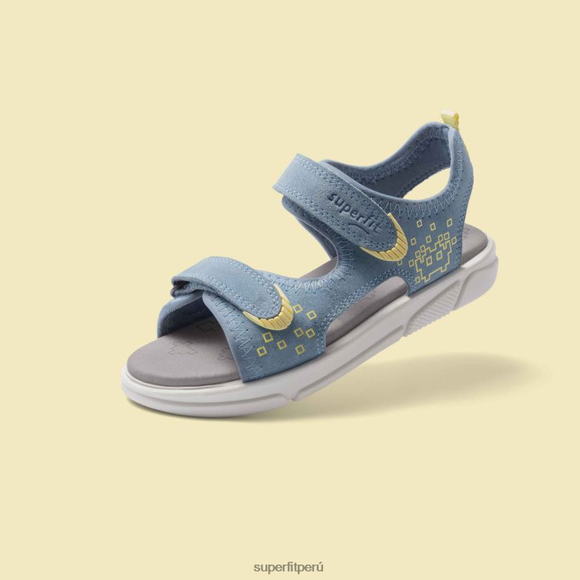 educación física Superfit niños pequeños pixie - sandalia con cierre de velcro azul amarillo V06L24650 sandalias