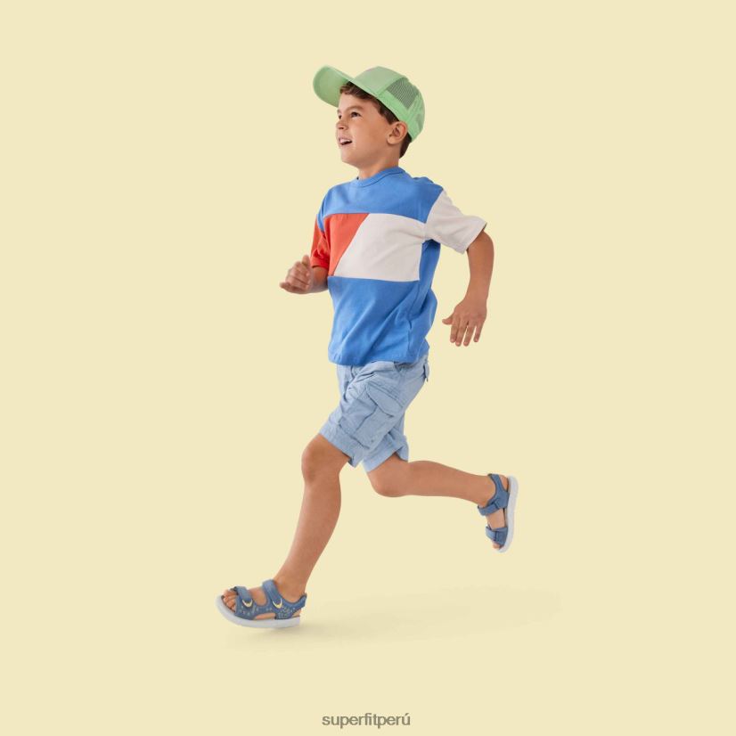 educación física Superfit niños pequeños pixie - sandalia con cierre de velcro azul amarillo V06L24650 sandalias