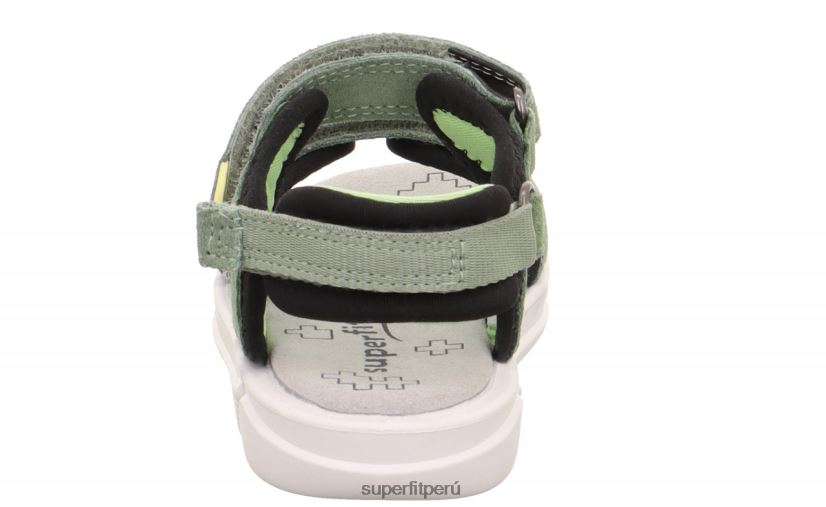 educación física Superfit niños pequeños pixie - sandalia con cierre de velcro verde claro/negro V06L24676 sandalias