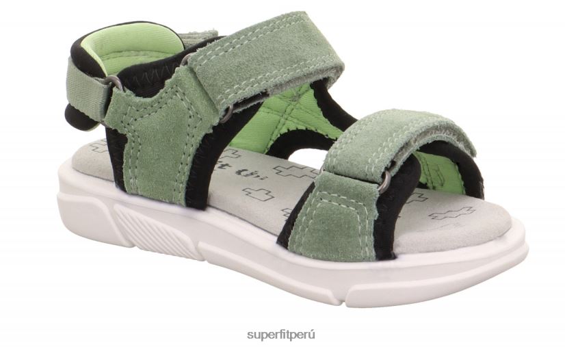 educación física Superfit niños pequeños pixie - sandalia con cierre de velcro verde claro/negro V06L24676 sandalias