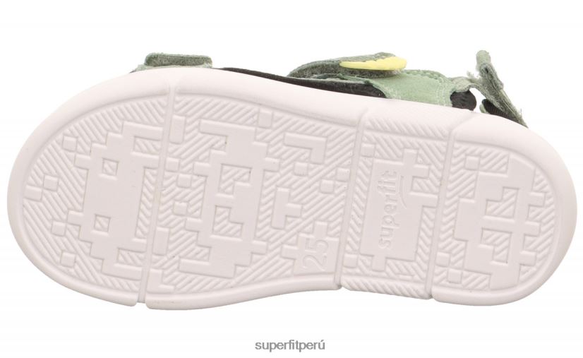 educación física Superfit niños pequeños pixie - sandalia con cierre de velcro verde claro/negro V06L24676 sandalias