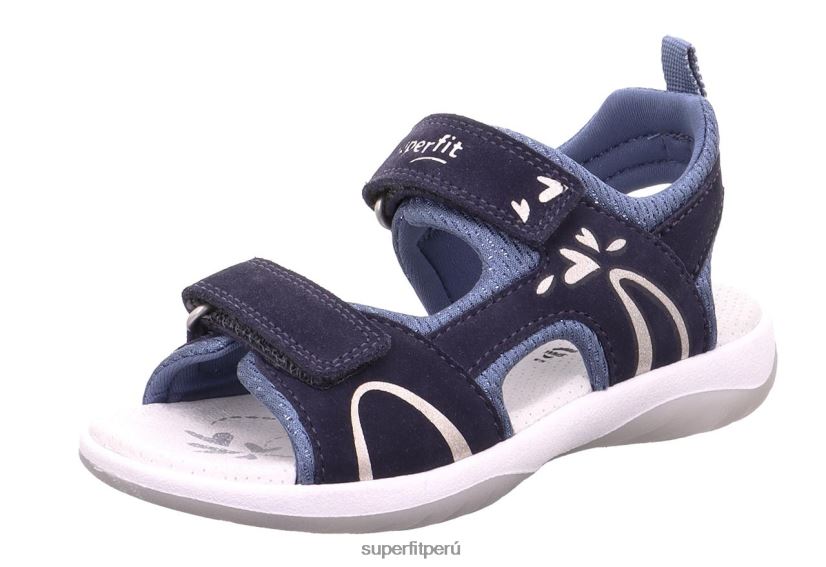 educación física Superfit niños pequeños soleado - sandalia con cierre de velcro azul V06L24614 sandalias