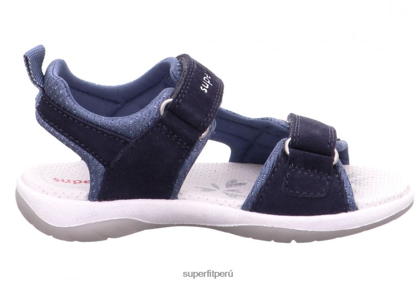educación física Superfit niños pequeños soleado - sandalia con cierre de velcro azul V06L24614 sandalias