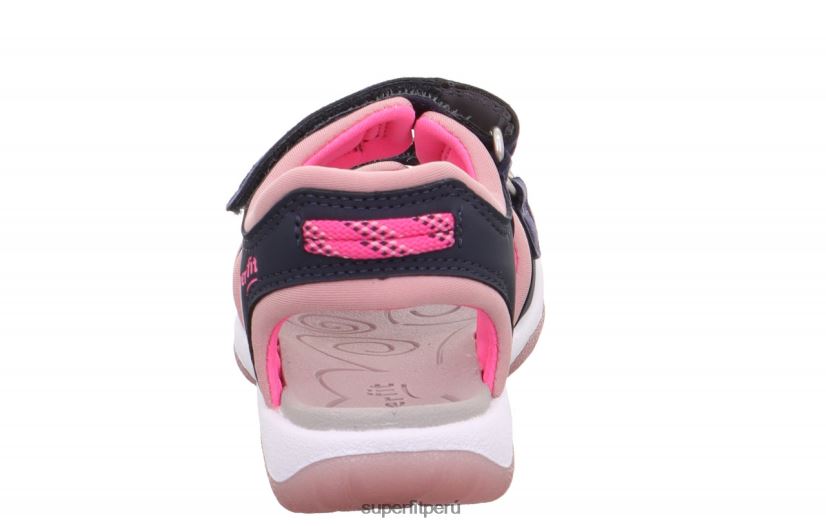 educación física Superfit niños pequeños soleado - sandalia con cierre de velcro azul rosado V06L24657 sandalias