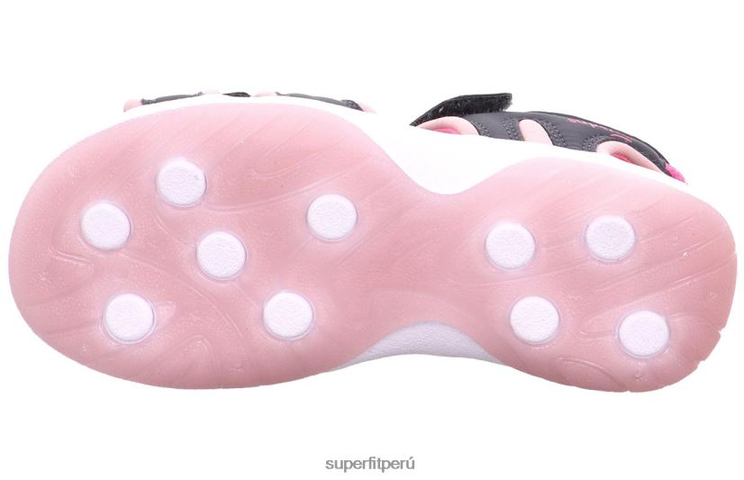 educación física Superfit niños pequeños soleado - sandalia con cierre de velcro azul rosado V06L24657 sandalias