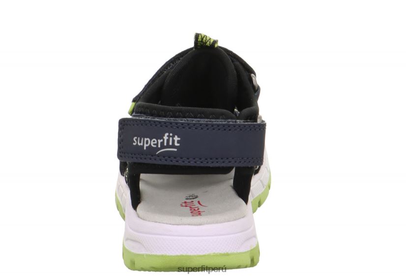 educación física Superfit niños pequeños tornado light - sandalia con cierre de velcro azul/verde claro V06L24668 sandalias