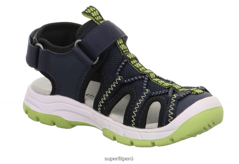 educación física Superfit niños pequeños tornado light - sandalia con cierre de velcro azul/verde claro V06L24668 sandalias
