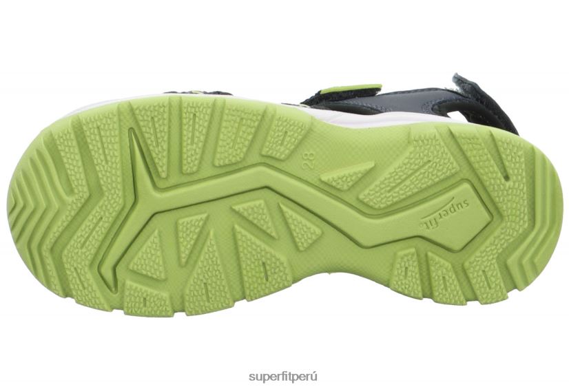 educación física Superfit niños pequeños tornado light - sandalia con cierre de velcro azul/verde claro V06L24668 sandalias
