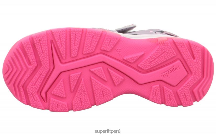 educación física Superfit niños pequeños tornado light - sandalia con cierre de velcro morado/rosa V06L24637 sandalias