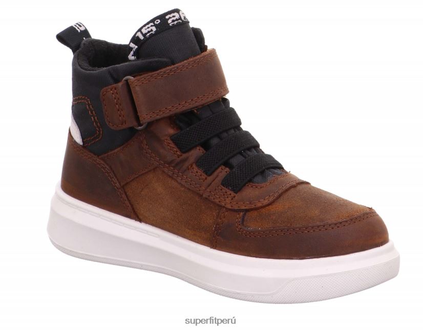 educación física Superfit niños pequeños cosmo - zapatillas altas con cierre de velcro marrón V06L24855 zapatillas altas