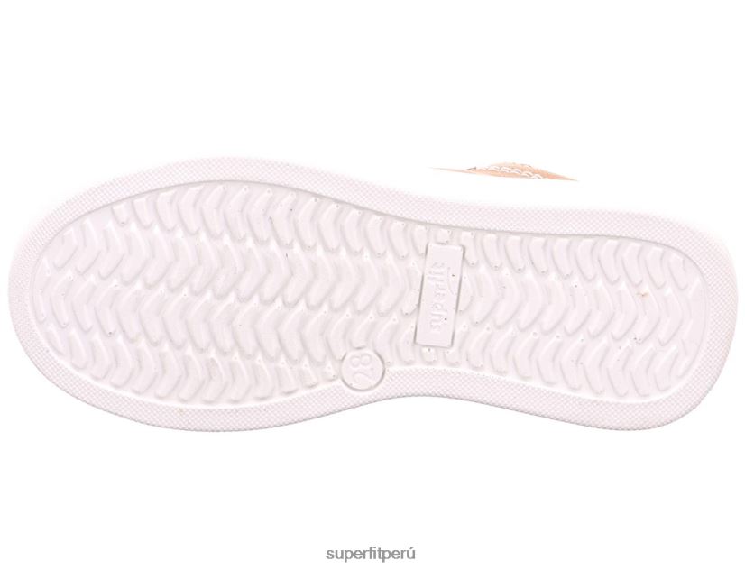 educación física Superfit niños pequeños cosmo - zapatillas altas con cordones Cafe Blanco V06L24787 zapatillas altas