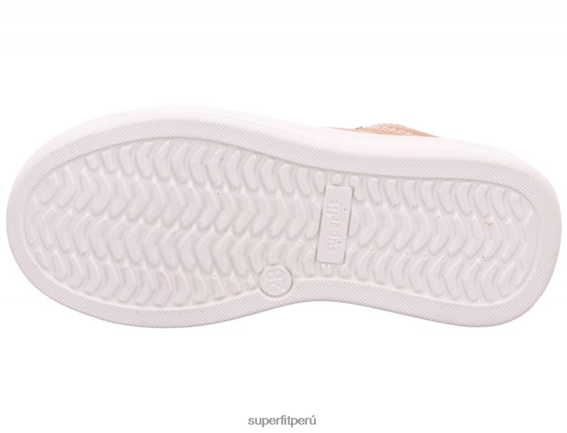 educación física Superfit niños pequeños cosmo - zapatillas altas con cordones Cafe Blanco V06L24787 zapatillas altas