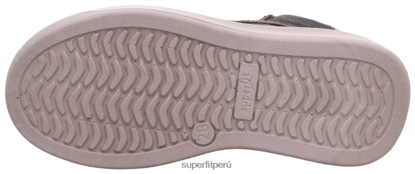 educación física Superfit niños pequeños cosmo - zapatillas altas con cremallera marrón V06L24838 zapatillas altas