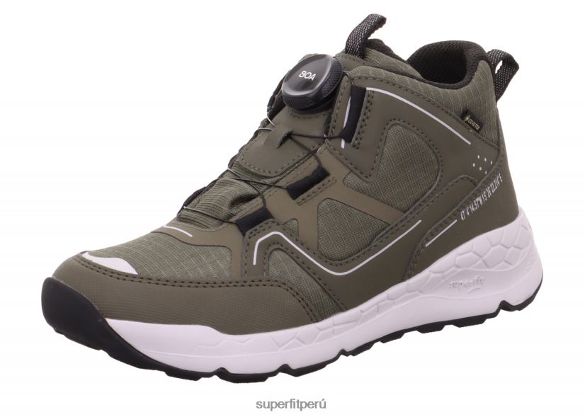 educación física Superfit niños pequeños free ride - zapatillas altas con sistema boa fit verde/negro V06L24909 zapatillas altas