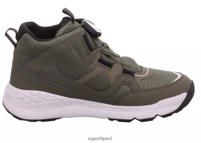 educación física Superfit niños pequeños free ride - zapatillas altas con sistema boa fit verde/negro V06L24909 zapatillas altas