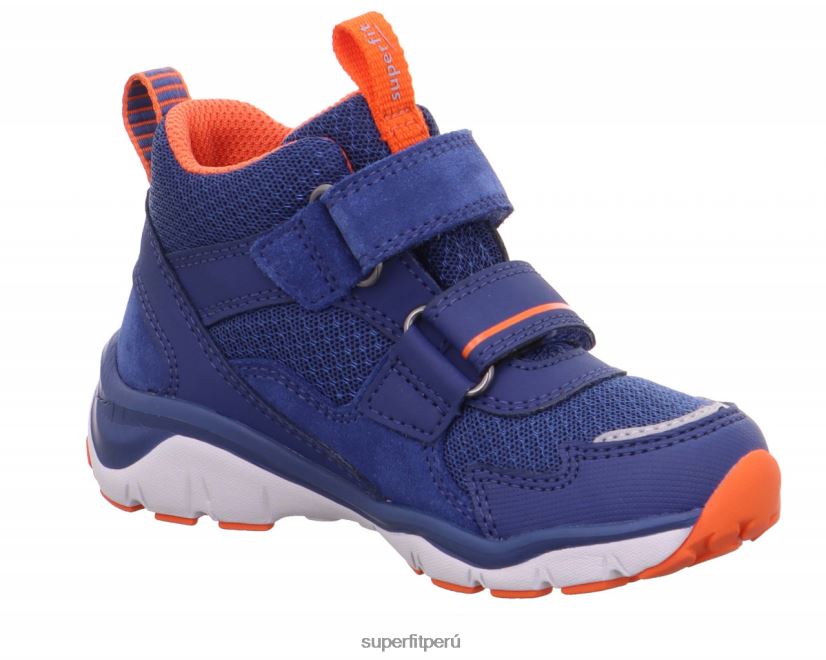 educación física Superfit niños pequeños sport5 - zapatillas altas con cierre de velcro azul rojo V06L24847 zapatillas altas