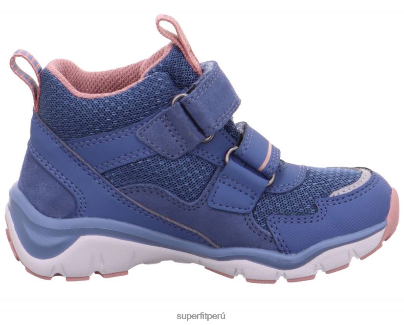 educación física Superfit niños pequeños sport5 - zapatillas altas con cierre de velcro azul rosado V06L24836 zapatillas altas