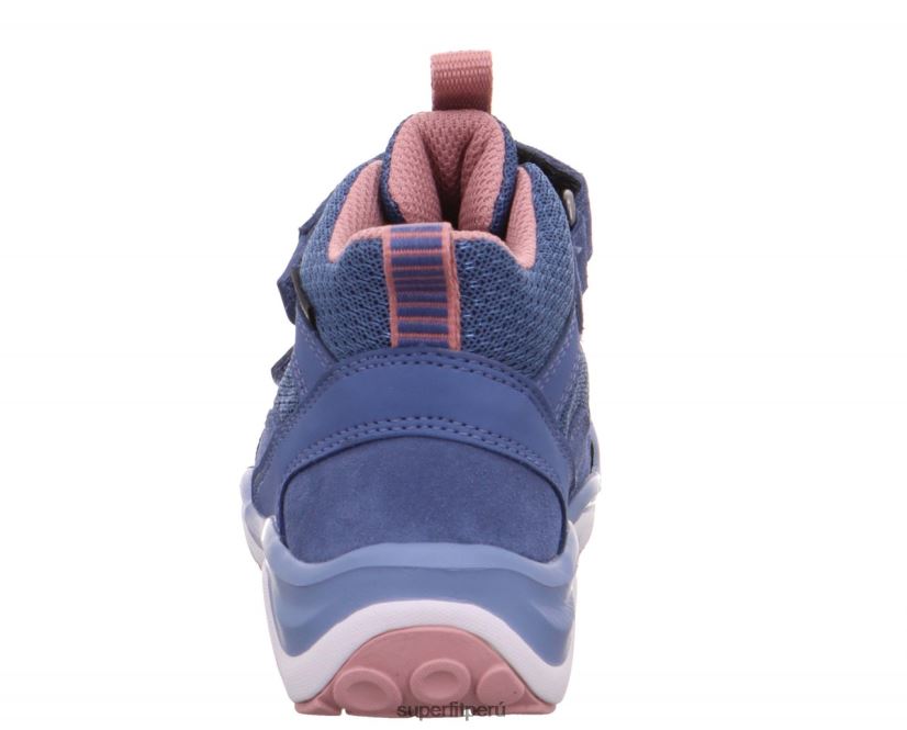 educación física Superfit niños pequeños sport5 - zapatillas altas con cierre de velcro azul rosado V06L24836 zapatillas altas
