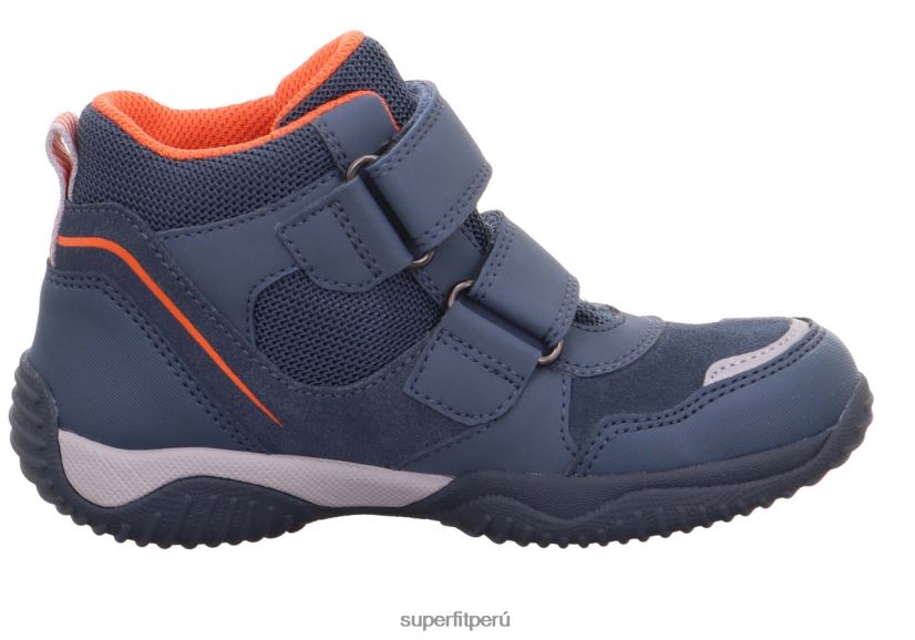 educación física Superfit niños pequeños storm - zapatillas altas con cierre de velcro azul rojo V06L24849 zapatillas altas