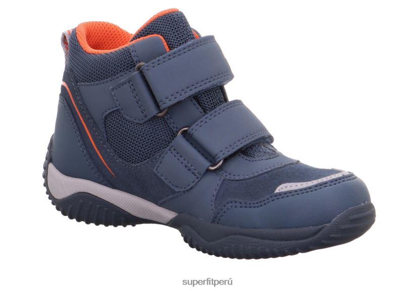 educación física Superfit niños pequeños storm - zapatillas altas con cierre de velcro azul rojo V06L24849 zapatillas altas