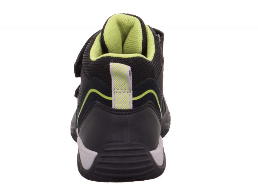 educación física Superfit niños pequeños storm - zapatillas altas con cierre de velcro negro/verde claro V06L24860 zapatillas altas