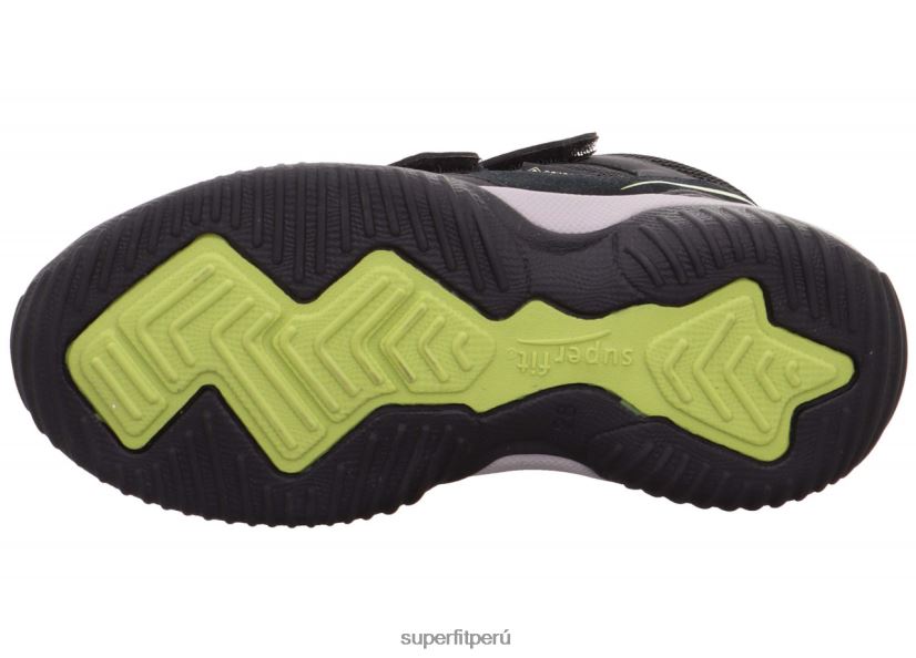 educación física Superfit niños pequeños storm - zapatillas altas con cierre de velcro negro/verde claro V06L24860 zapatillas altas