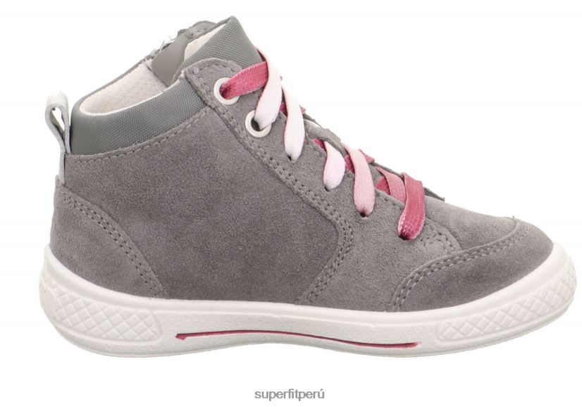 educación física Superfit niños pequeños tensy - zapatillas altas con cremallera gris claro V06L24827 zapatillas altas