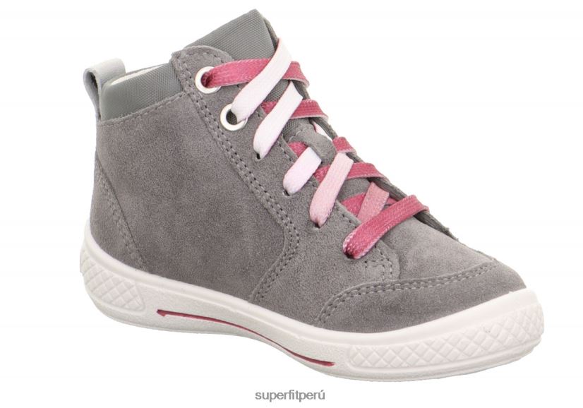educación física Superfit niños pequeños tensy - zapatillas altas con cremallera gris claro V06L24827 zapatillas altas