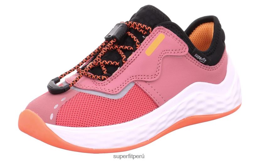 educación física Superfit niños pequeños bounce - zapatillas bajas con cierre rápido rosa/naranja V06L24785 zapatillas bajas