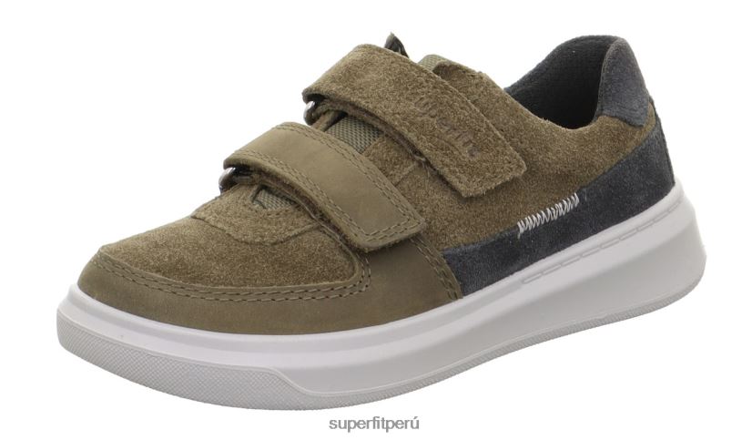 educación física Superfit niños pequeños cosmo - zapatillas bajas con cierre de velcro gris verde V06L24801 zapatillas bajas