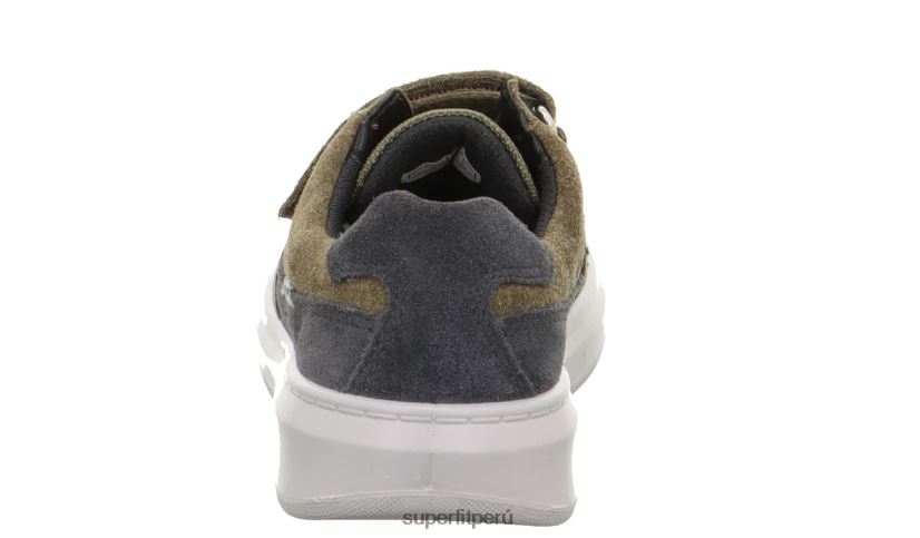 educación física Superfit niños pequeños cosmo - zapatillas bajas con cierre de velcro gris verde V06L24801 zapatillas bajas