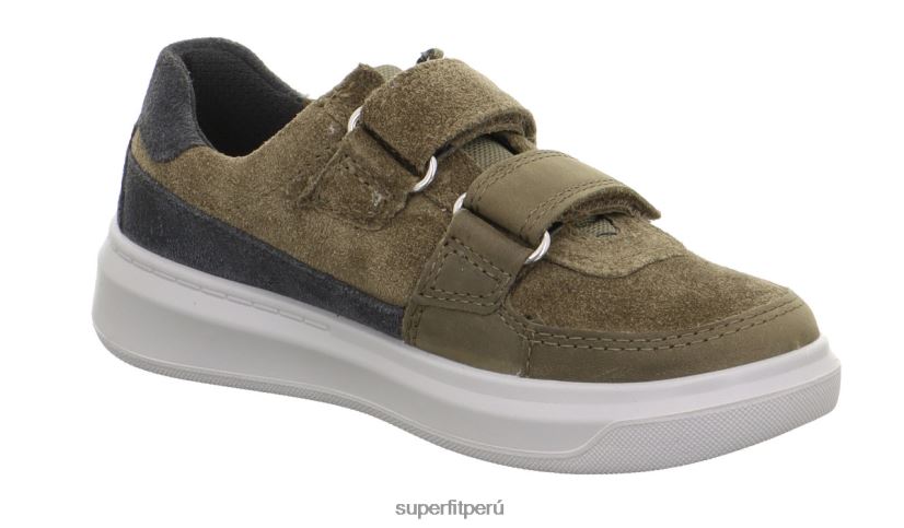 educación física Superfit niños pequeños cosmo - zapatillas bajas con cierre de velcro gris verde V06L24801 zapatillas bajas