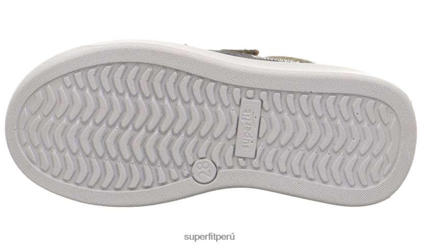 educación física Superfit niños pequeños cosmo - zapatillas bajas con cierre de velcro gris verde V06L24801 zapatillas bajas