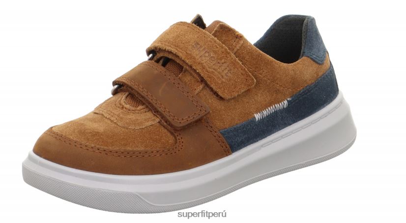 educación física Superfit niños pequeños cosmo - zapatillas bajas con cierre de velcro marrón/azul V06L24781 zapatillas bajas