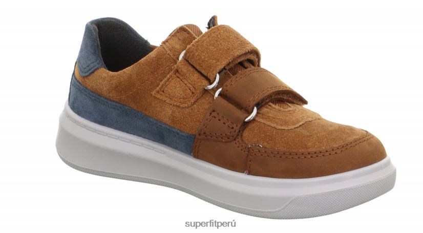 educación física Superfit niños pequeños cosmo - zapatillas bajas con cierre de velcro marrón/azul V06L24781 zapatillas bajas